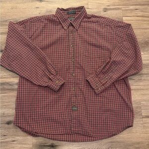 Vintage Dockers Red and Green Plaid Men's Shirt